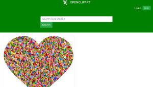 openclipart圖庫：Colorful Confetti Heart 2-資源代表圖