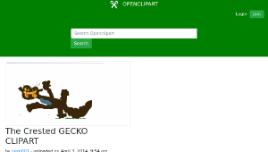 openclipart圖庫：The Crested GECKO CLIPART縮圖