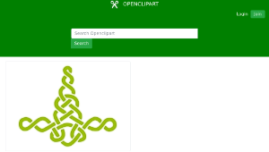 openclipart圖庫：Mjolnir Knotwork Green縮圖