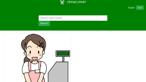 openclipart圖庫：Cashier (#1)-資源代表圖