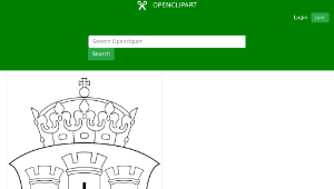 openclipart圖庫：Coat of Arms of Cracow - lineart縮圖