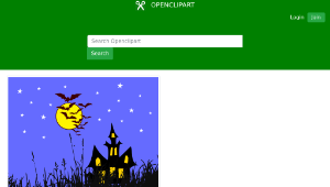 openclipart圖庫：bats over the moon-資源代表圖