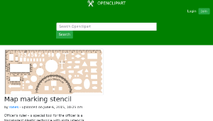 openclipart圖庫：Map marking stencil-資源代表圖
