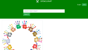 openclipart圖庫：Prismatic Handprint Circle 2縮圖