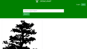 openclipart圖庫：Bonsai Silhouette 4縮圖