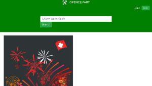 openclipart圖庫：Postcard for Swiss National Day.縮圖