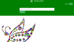 openclipart圖庫：Chromatic Mosaic Spotted Butterfly-資源代表圖