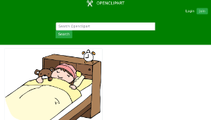 openclipart圖庫：Sleeping (#2)縮圖