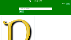 openclipart圖庫：Alphabet 13, letter P縮圖