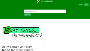 openclipart圖庫：Daily Sketch 24: Stay Tuned for more clipart