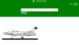 openclipart圖庫：SUPER SABRE F-100-資源代表圖