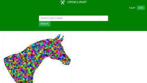 openclipart圖庫：Prismatic Low Poly Horse Head-資源代表圖