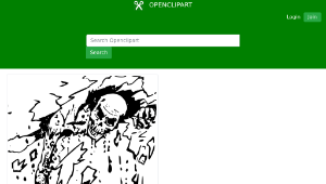 openclipart圖庫：Zombie entry縮圖