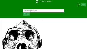 openclipart圖庫：Male gorilla skull-資源代表圖