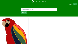 openclipart圖庫：Stylized Parrot縮圖