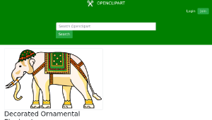 openclipart圖庫：Decorated Ornamental Elephant-資源代表圖