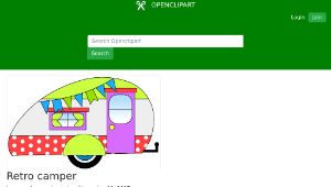 openclipart圖庫：Retro camper-資源代表圖