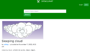 openclipart圖庫：Sleeping cloud縮圖