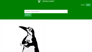 openclipart圖庫：Pingouin Applaudissant - Applauding Penguin縮圖