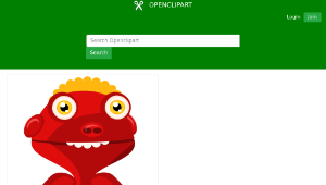 openclipart圖庫：Strange alien creature縮圖