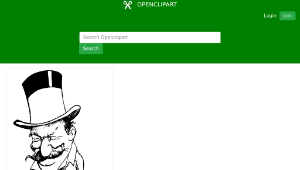 openclipart圖庫：Top Hat Man Standing-資源代表圖