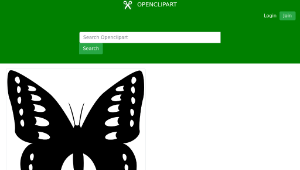 openclipart圖庫：Butterfly Silhouette 9-資源代表圖