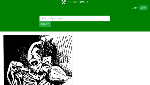 openclipart圖庫：Half Skull Man縮圖