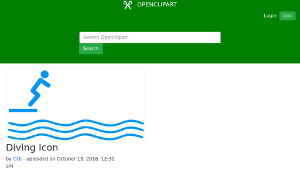 openclipart圖庫：Diving Icon縮圖
