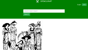 openclipart圖庫：Six Ladies in Hats-資源代表圖