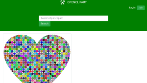 openclipart圖庫：Prismatic Mosaic Heart 2縮圖