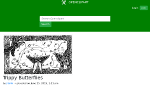openclipart圖庫：Trippy Butterflies縮圖