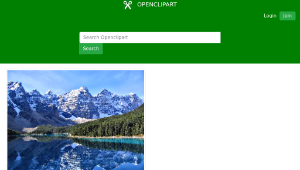 openclipart圖庫：Medium Poly Canadian Rockies Moraine Lake