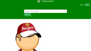 openclipart圖庫：Fastfood worker縮圖