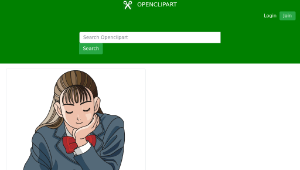 openclipart圖庫：Schoolgirl Studying-資源代表圖