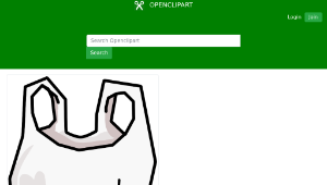 openclipart圖庫：Plastic Shopping Bag-資源代表圖
