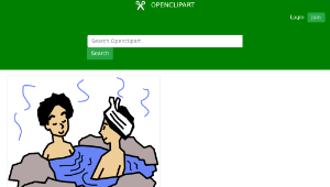 openclipart圖庫：Hot Springs in Japan