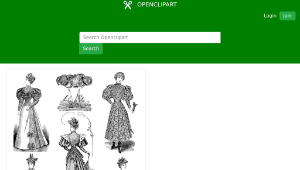openclipart圖庫：Vintage Female Fashion-資源代表圖