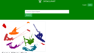 openclipart圖庫：Some Kitesurfers silhouettes-資源代表圖