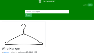 openclipart圖庫：Wire Hanger縮圖