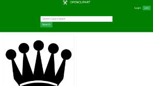 openclipart圖庫：Chess Piece Silhouette - Black Queen / Dama Negra-資源代表圖