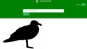 openclipart圖庫：Seagull Profile Silhouette縮圖
