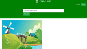 openclipart圖庫：windmill landscape square borders-資源代表圖