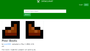 openclipart圖庫：Pixel Boots-資源代表圖