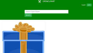 openclipart圖庫：Flat gift box, big contour-資源代表圖