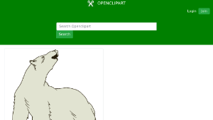 openclipart圖庫：Polar bear 3縮圖