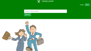 openclipart圖庫：Excited Employees-資源代表圖