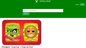 openclipart圖庫：Flower Game character - splash feature art - top quality縮圖
