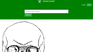openclipart圖庫：Skull 8縮圖