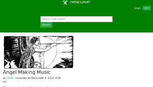 openclipart圖庫：Angel Making Music-資源代表圖