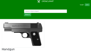 openclipart圖庫：Handgun縮圖